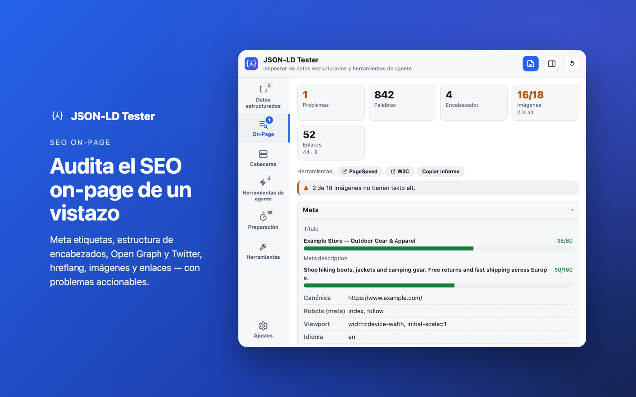 SEO on-page: Audita el SEO on-page de un vistazo